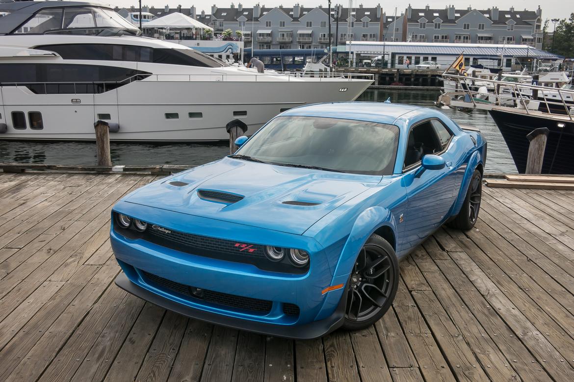02-<a href=https://www.sharperedgeengines.com/used-dodge-engines>dodge</a>-challenge-scat-pack-widebody-2019-angle--blue--exterior