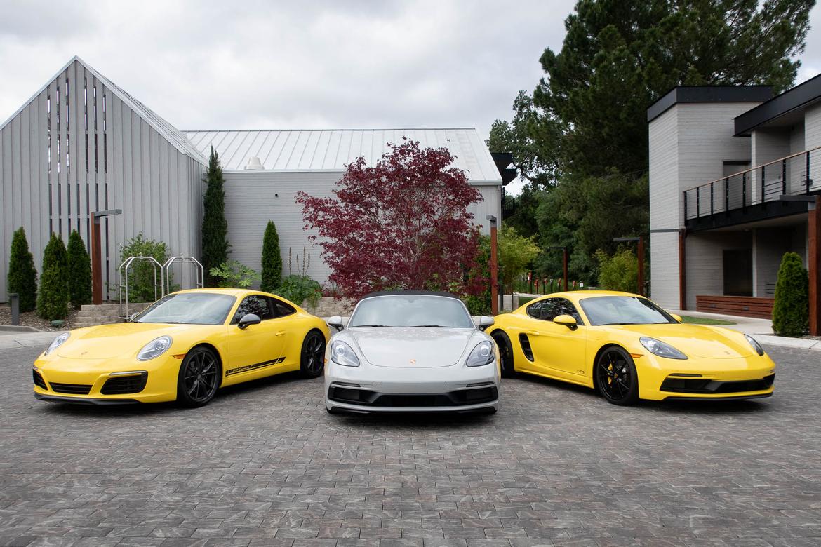 01-<a href=https://www.sharperedgeengines.com/used-porsche-engines>porsche</a>-718-cayman-gts-2018-angle-exterior-front-group-shot.j