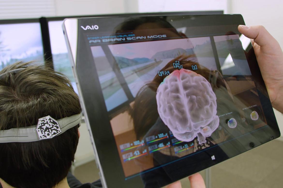 Nissan Brain to Vehicle tech Driving Simulator Prototype brain s