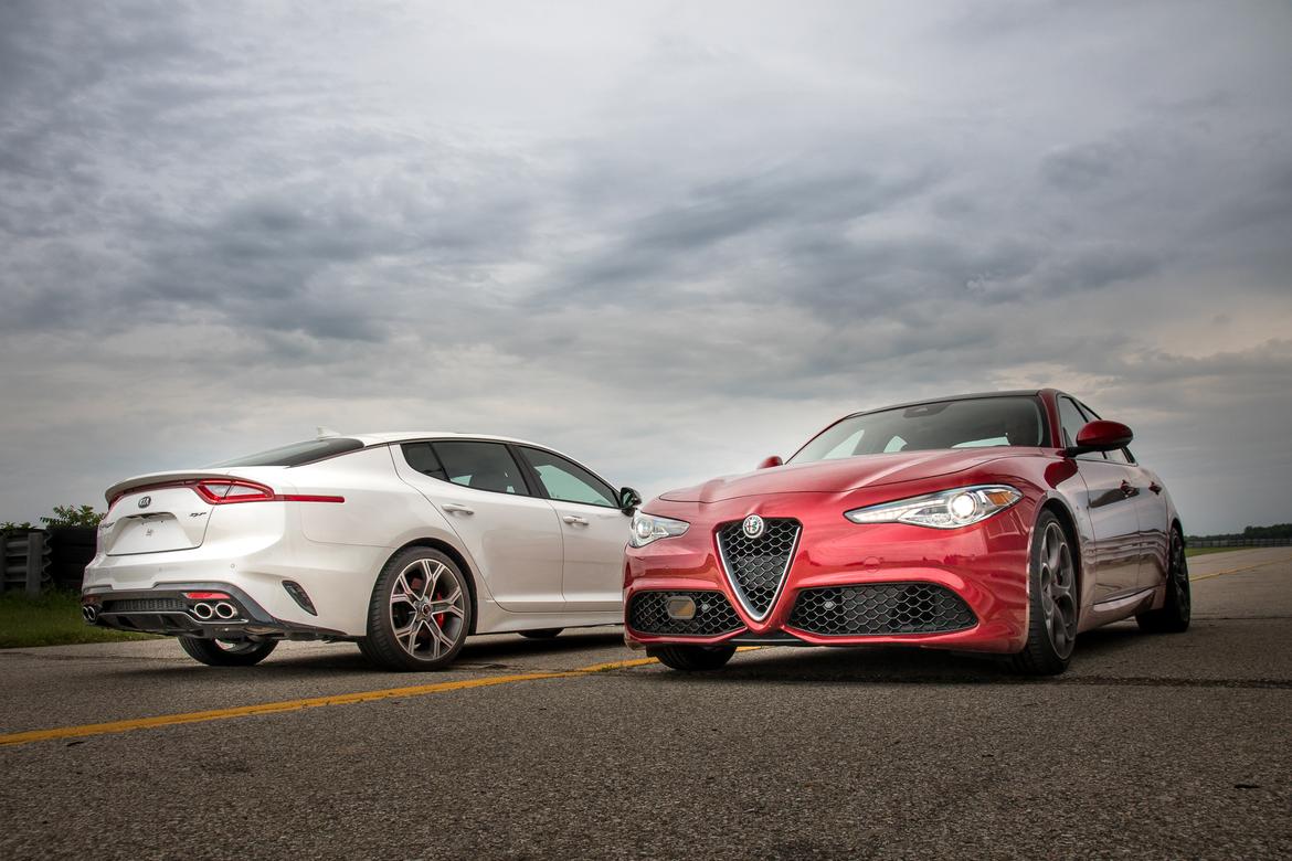Kia Stinger Gt Vs Alfa Romeo Giulia Ti Who Does Luxury And Lap Kia Stinger Gt Vs Alfa Romeo Giulia Ti Who Does Luxury And Lap Times Best News Cars