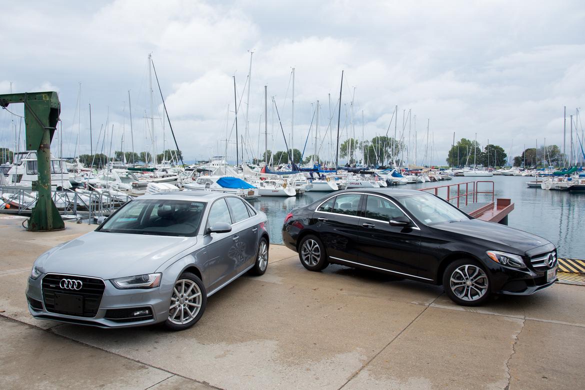 mercedes benz c class vs audi a4 compact luxury head to head
